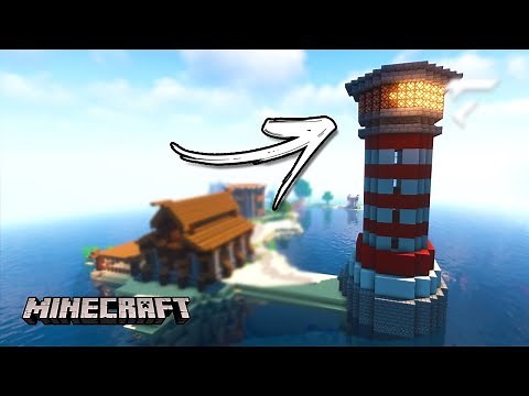 Minecraft: Easy Lighthouse with Redstone Rotating Light | Tutorial