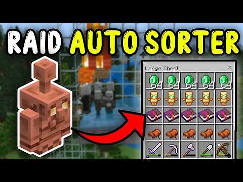 EASY Raid Farm AUTO SORTER!! Minecraft 1.21+!