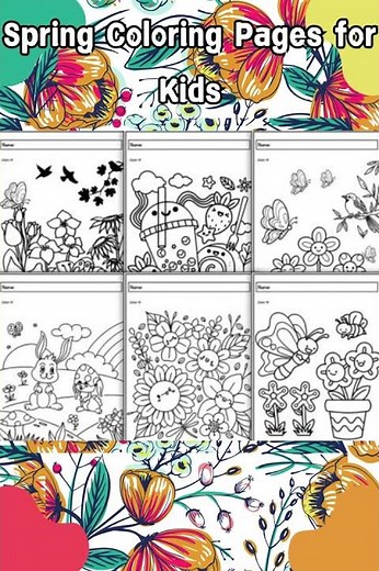 Spring Coloring Pages for Kids