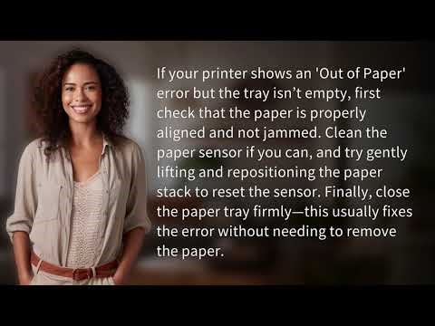 How Do You Fix an 'Out of Paper' Error Without Removing Paper?