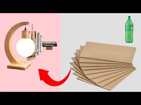 Table lamp Making at home / Table lamp craft ideas easy / Handmade craft with Cardboard