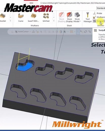 Mastercam Toolpath Guide: Create, Translate, and Mirror Toolpaths