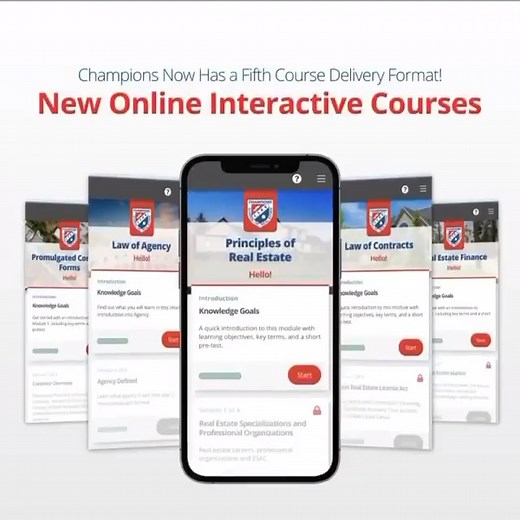 We recently launched our Online Interactive delivery method for real estate qualifying courses and students have LOVED them! In this NEW online experience, you'll receive exactly what you've been looking for from an online course: Instructor-led videos Engaging activities Ability to work through your classes on your schedule! Learn more: https://bit.ly/3Ap6q1G Now is the Time! | Champions School of Real Estate | Facebook