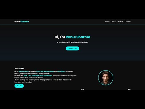 Portfolio Website using HTML CSS JavaScript | Responsive Web Design