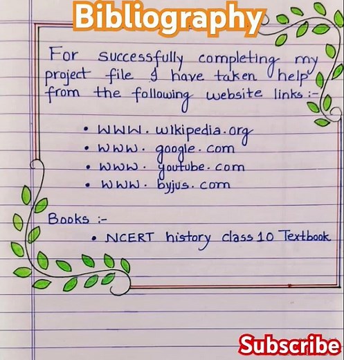 How to Write a Bibliography