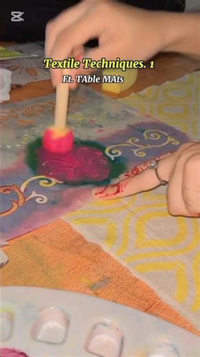 Textile Techniques 1 . MAking Table mats ..#art #arttutorial #painting #homedecor