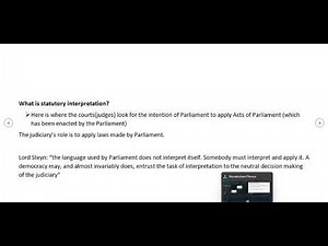 Rules of Statutory Interpretation