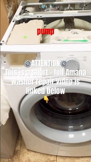 Amana Washer Fixed After Long Drain Error - Full Recovery After Pump Replacement (Appliance Fix Lab)