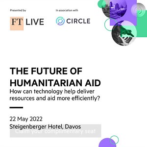 1.4K views · 31 reactions | How can technology help deliver resources and aid more effectively? Blockchain technology and AI have the potential to revolutionize humanitarian aid initiatives by providing solutions to some of the biggest challenges facing NGOs. We have partnered with FT Live to host this panel discussion on The Future of Humanitarian Aid to kick off #wef22 in Davos. Apply to attend! #FTDavos https://hubs.li/Q01bw-xX0 | Circle | Facebook