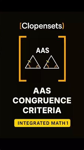 AAS Congruence Postulate Explained #maths #education #geometry