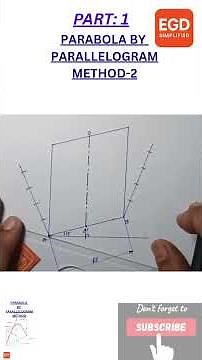 Parabola by Parallelogram Method 2 | Part 1 | Engineering Graphics Shorts | EGD #simplifiedegd #egd