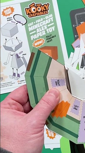 How to make a Minecraft ALEX Paper Craft PART 2