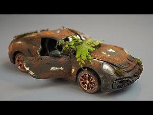 Restoring a Rusty Porsche-Inspired Toy Model Car | From Rust to Shine