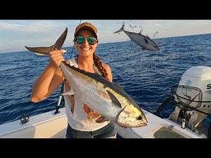 INSANE Tuna and Bonita Feeding Frenzy in Key West Florida|Catch, Clean, Cook