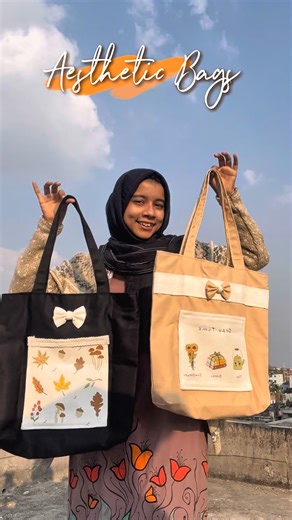 Atiya Aktar on Instagram: "Recent favourite tote bags🤎 @autumn__apricot"