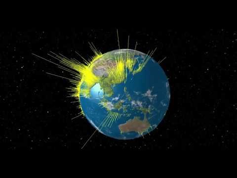 3D Globe of World Population Density