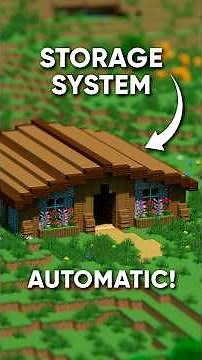 Minecraft Tutorial | Automatic Storage System 📦 #minecraft #shorts