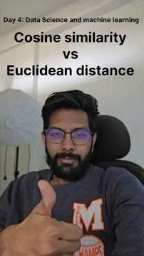 Cosine similarity vs Euclidean distance #machinelearning
