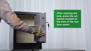 Heavy Fireproof Safe Box, 50lbs Large Steel Money Office safe, Double Lock Anti-Theft Money Safes with Alarm, Inner Light for Home and Office (2.3 Cuft Gray)