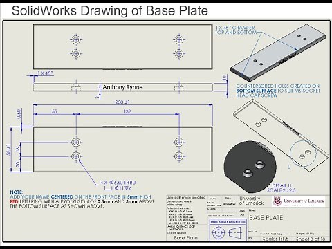 Adding Model and Reference Dimensions in SolidWorks Drawings