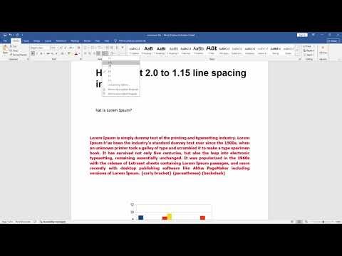 How to set 2.0 to 1.15 line spacing in Word | Step By Step Guide