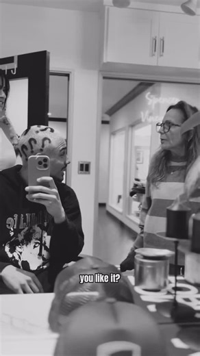 Quincy on Instagram: "Q.B and the Q is for Question mark! Her reaction was to die for! 😂 Thank Q @spencervineyhair for the color. 11 Tracks = 11 Question marks! My album #SLEEPOVER? out now."