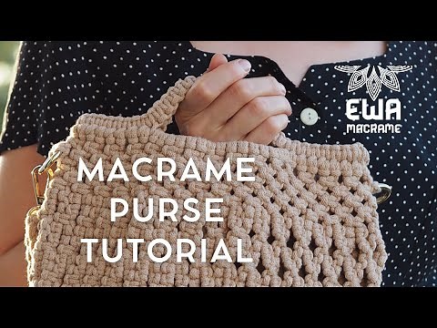DIY MACRAME PURSE TUTORIAL | EASY FRINGE HANDBAG | Cotton cord 3 mm