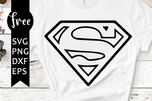 Superman svg free, logo svg, superhero svg, digital download, silhouette cameo, shirt design, symbol svg, free vector files, dxf, png 0460