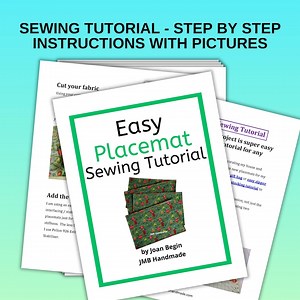 Easy Placemat Sewing Tutorial: Beginner-friendly Pattern (PDF Pattern) - Etsy