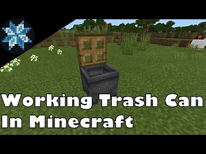 How To Make A Working Trash Can In Minecraft!