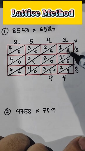 Multiplication: LATTICE METHOD #SimpleMathematics #Multiplying numbers | Mathematics Tutorial