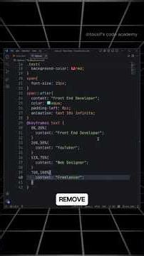 Create Animated Text Using Only CSS #coding #htmlcss #webdevelopment