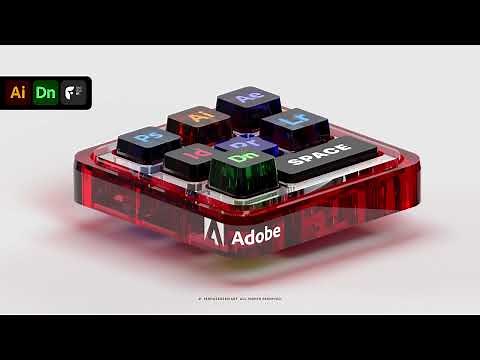 Creating Adobe's Keyboard in 3D using Adobe Dimension and Illustrator!