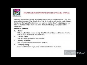 Grade 5 Creative Arts Kenyan Wind Instruments