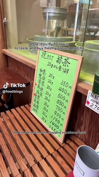 Where to get freshly ground matcha in Japan! Definitely the best matcha shopping experience we’ve had. We sampled the matcha and it was amazing. Must visit shop for matcha lovers. 📍 Sumida Kouseien Tea Shop Arashiyama, Kyoto, Japan Planning your trip to Japan? Book tickets and activities via KLOOK. Use code FOODBLOGSKLOOK and get 10% discount for new customers or 3% discount for existing customers #matcha #matchatok #matchalover #japan #travel #arashiyama #kyoto #japanfood #japantravel #japanea