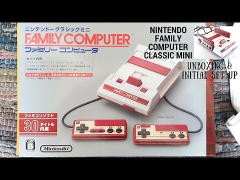053. Unboxing and initial set up of Nintendo Family Computer Classic Mini 2016 edition