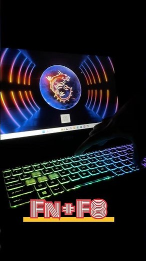 How to Turn On RGB Keyboard Lights in MSI Laptop | FN + F8 Shortcut #msilaptop #gaming #shortvideo