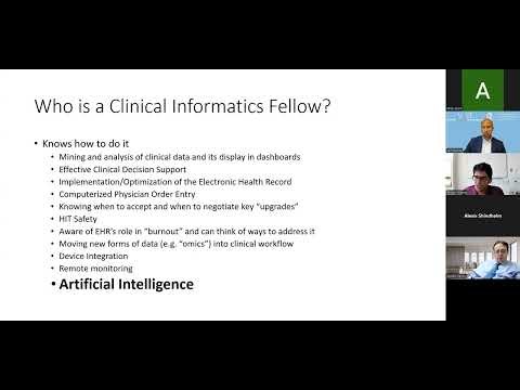 Introduction to Clinical Informatics and the American Medical Informatics Association (AMIA)
