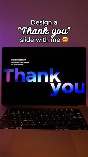 How to design a Thank You Slide in PowerPoint 😌🥰 #powerpoint