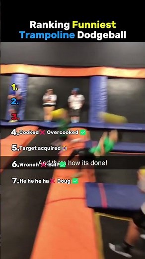 Ranking Funniest Trampoline Dodgeball 😭