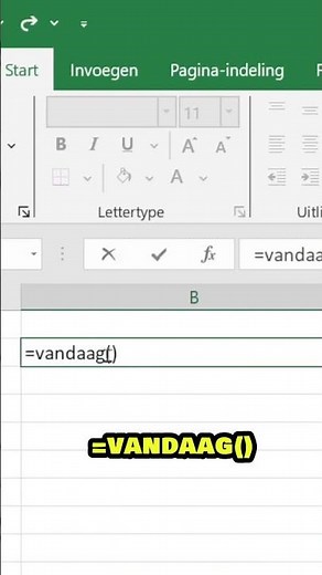 De datum van vandaag tonen in Excel #Datum