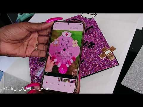 DIY CUSTOM NURSING SCHOOL GRADUATION CAP - HOW TO ADD HTV TO GLITTER CARDSTOCK