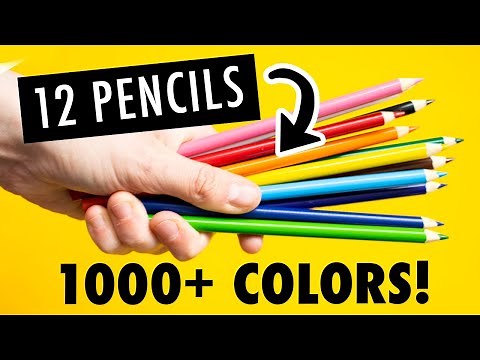 How to Mix 1000+ Colors From 12 Pencils