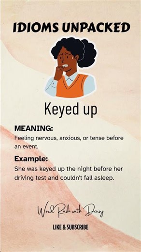 Keyed Up – Idioms Unpacked | English Idioms Explained #Shorts #englishvocabmastery