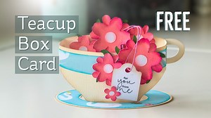 7.1K views · 219 reactions | How to make the FREE Teacup Box Card: 1. download yours from us at https://www.svgcuts.com (FREE through Sunday 5/3/2020) 2. unzip it and view/print the PDF 3. cut the shapes out using your favorite cutting machine 4. put yours together step-by-step with ME in this video 5. admire your amazing project Be well! ~Mary | SVGCuts | Facebook