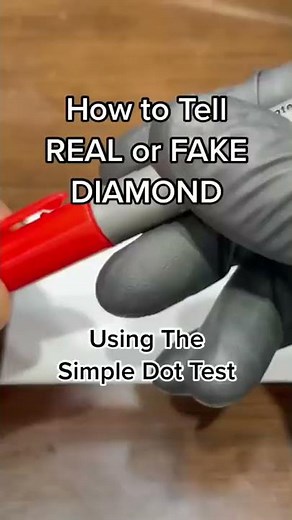 How To Tell REAL or FAKE Diamond (using Dot Test)