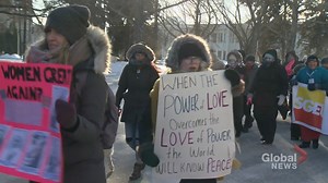 "We are out there to change the world and the weather can't stop us." Women and allies braved the cold for Regina's third annual Women's March. Allison Bamford has the story. READ MORE: https://globalnews.ca/news/6431503/womens-march-regina-2020/ | Global Regina
