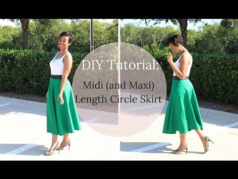 How to Make A Long Circle Skirt Tutorial (Midi or Maxi Length)