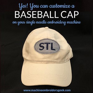 How to embroider on a baseball cap - Machine Embroidery Geek