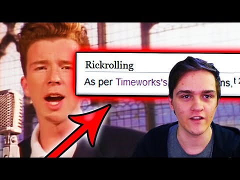 I Got On The Rick Rolling Wikipedia Page! (why?!?)